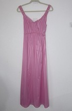 Vtg 80  s Long Slip Dress S Pink Babydoll Coquette Fairy Feminine