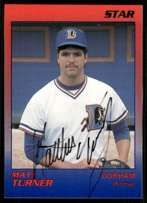 1989 Durham Bulls MATT TURNER Signed Card autograph auto BRAVES MARLINS