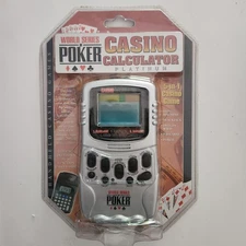 Electronic World Series Poker Handheld 5 Game Calculator Blackjack Slot Machine