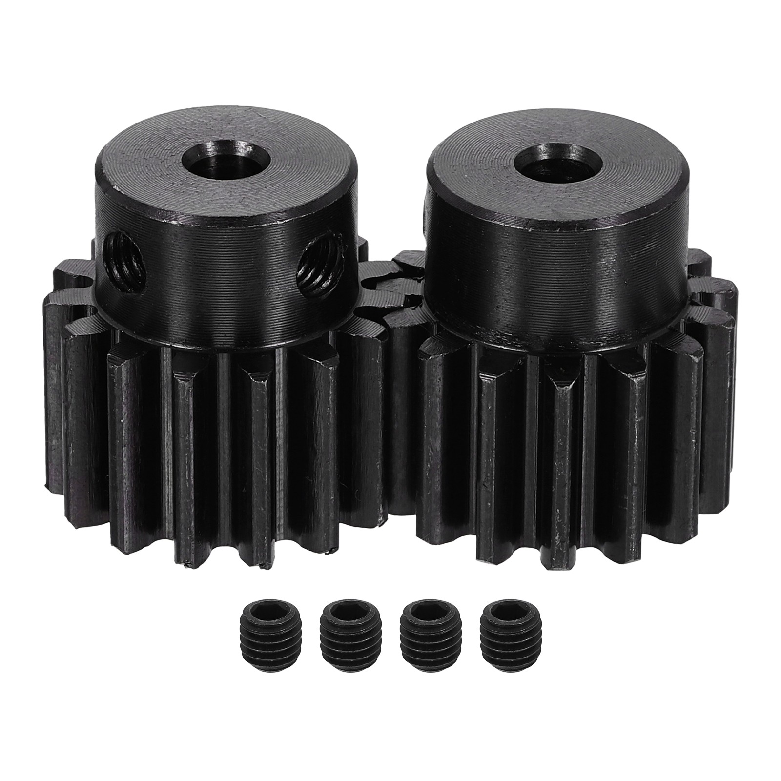 2 Pcs 18mm 1.5 Mod 15T Spur Gear 5mm Bore 1045 Steel RC Car Pinion Gear
