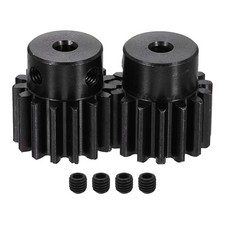2 Pcs 18mm 1.5 Mod 15T Spur Gear 5mm Bore 1045 Steel RC Car Pinion Gear