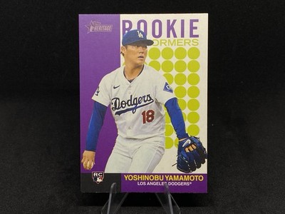 2024 Topps Heritage High Number Rookie Performers Yoshinobu Yamamoto #RP-12 (RC)