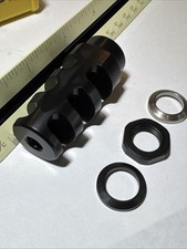 1/2-28 Muzzle Brake Compensator .223 5.56 Black D1-AS-BK New