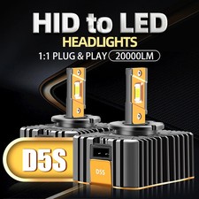 D5S LED Headlight Bulbs HID Xenon To Auto Led Brightness Lamp Direct Replacement