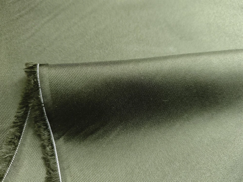 Ткань из чистого шелка саржи шириной 45 дюймов в ярдах натуральная саржа шелк материал армейский зеленый - Изображение 3 из 4