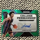 Jared McCain 2023 Panini Prizm Draft Picks College Penmanship Auto Green Thunder
