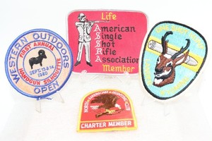 Jacket Patches Assorted Shooter Competition Awards, Embroidered U.S. Lot of 4