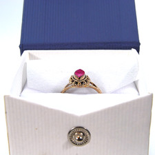 925 Sterling Silver Marquise Cut Natural Ruby Solitaire Ring 2.64g TW 