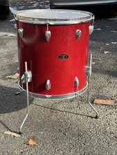 16 x 16"  Stewart MIJ Red Sparkle Floor Tom Drum