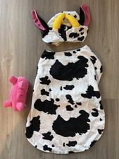 Pet Puppy Dog Cat Clothes Dairy Cow Cosplay Costume Halloween