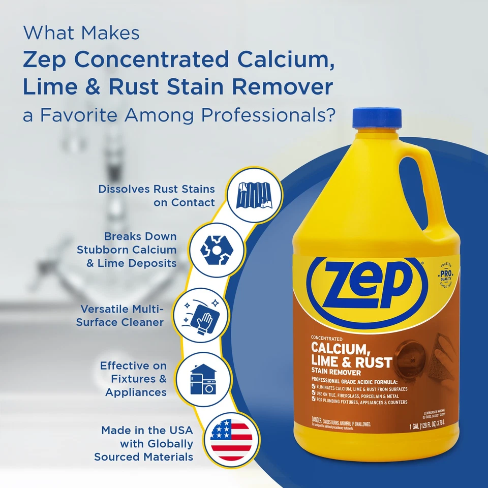 Zep Concentrated Calcium, Lime and Rust Stain Remover - Image 4 of 4