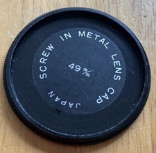 Screw In Metal Lens Cap  49mm Made In Japan