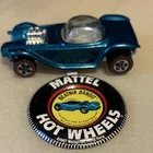 Hot Wheels Redlines Beatnik Bandit Aqua Blue With White1968 SUPER CLEAN WITH PIN