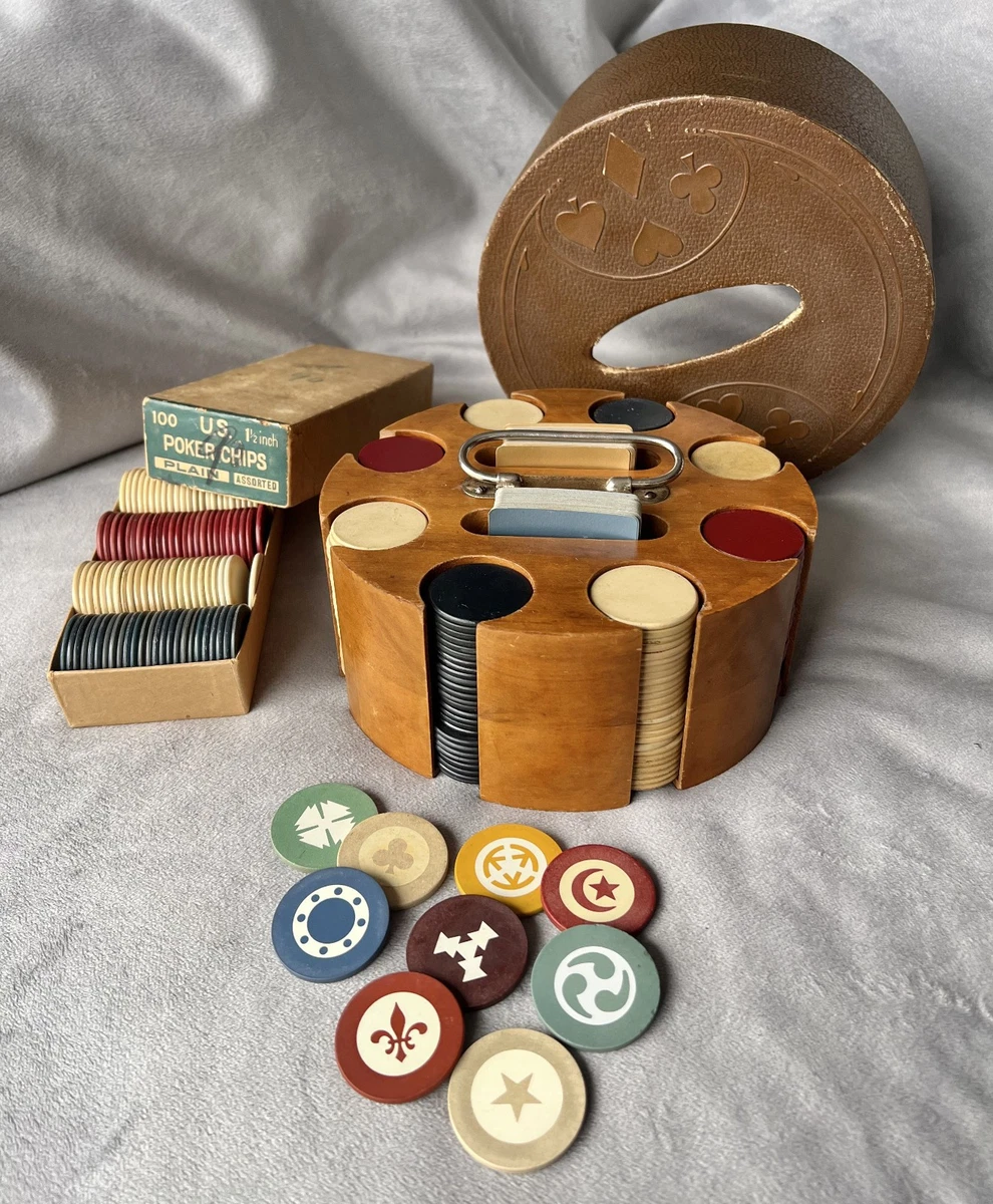 デッドストック 本革 イタリア製 ヴィンテージ ポーカーセット アンティーク Antique Poker Chips for sale | eBay