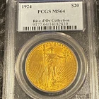 1924 $20 Saint-Gaudens Double Eagle Gold Coin PCGS MS64 Pre-1933