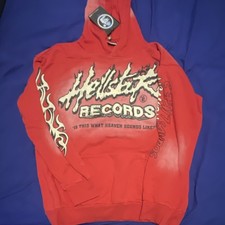 Hellstar Mens Graphic Print Pullover Hoodie L...