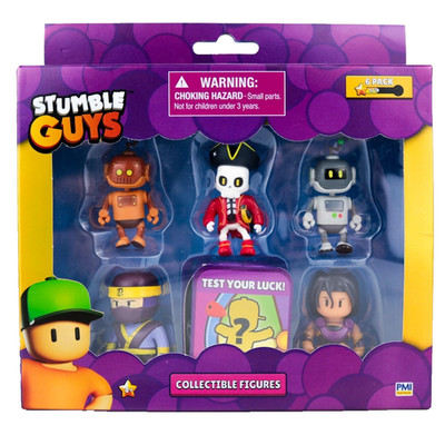 Stumble Guys 6-pack Stumblebot MK1 & MK2, Capt. Nohart, Ninja Ryu, Nyx + Mystery