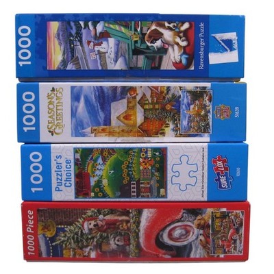 Lot of 4 1000 Piece Jigsaw Puzzles Ravensburger Master Pieces Vermont Christmas