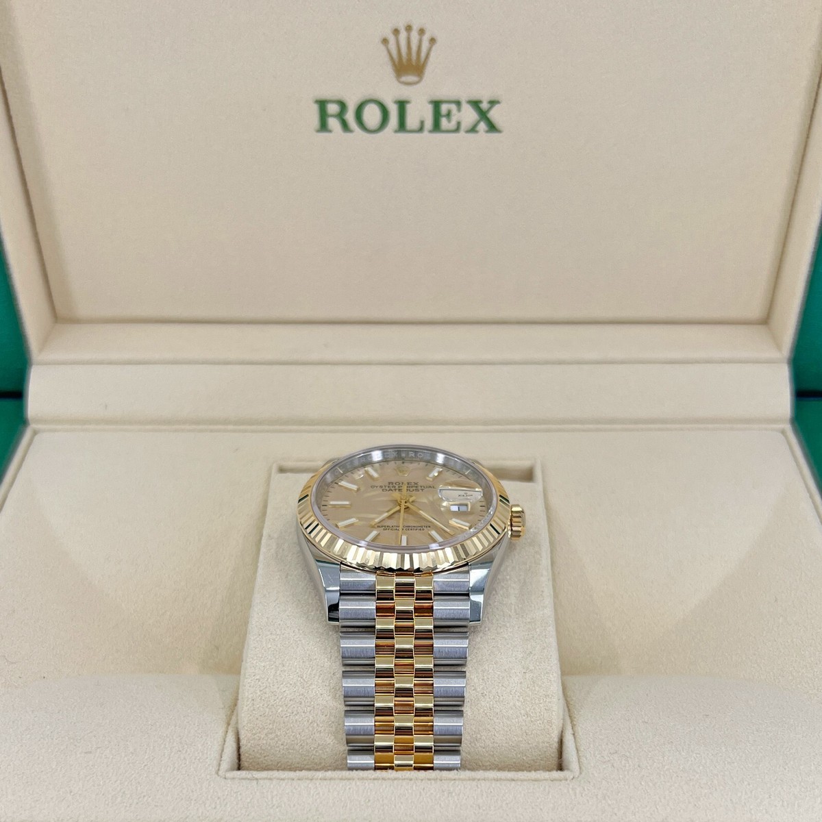 HAMER(ヘイマー) virtuoso Rolex Datejust 36mm, Champagne Palm, Jubilee, Ref# 126233