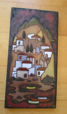 Griechische Kunst Fliese: E. Andreadis Art Gallery, 20 x 10 cm