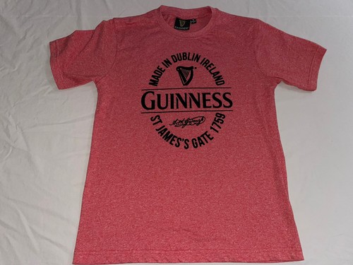 GUINNESS ST. JAMES GATE BREWERY T-SHIRT - DUBLIN IRELAND - Red Men's Small NWOT! - 第 1/4 張圖片