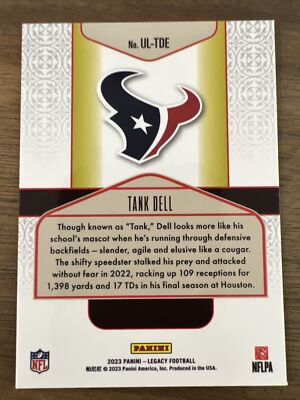 Tank Dell - 2023 Panini Legacy Under The Lights #UTL-TDE Chrome