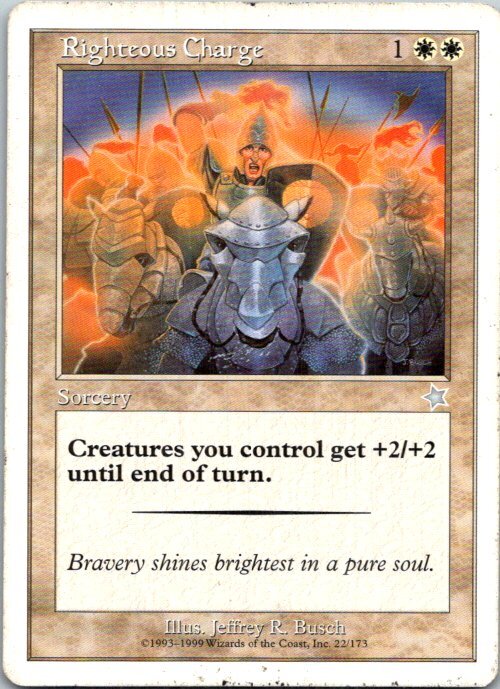 Righteous Charge Starter 1999 Magic_the_gathering Lightly played