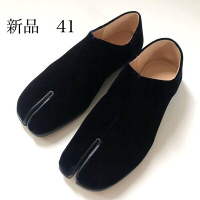 Maison Margiela Men's Tabi Babouche Velour Shoes Boots Dark Navy Size 41 New