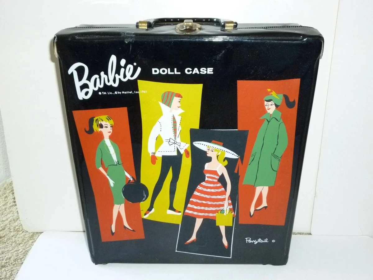 VINTAGE 1961 BARBIE PONY TAIL DOLL TRUNK TM. LIC BY MATTEL