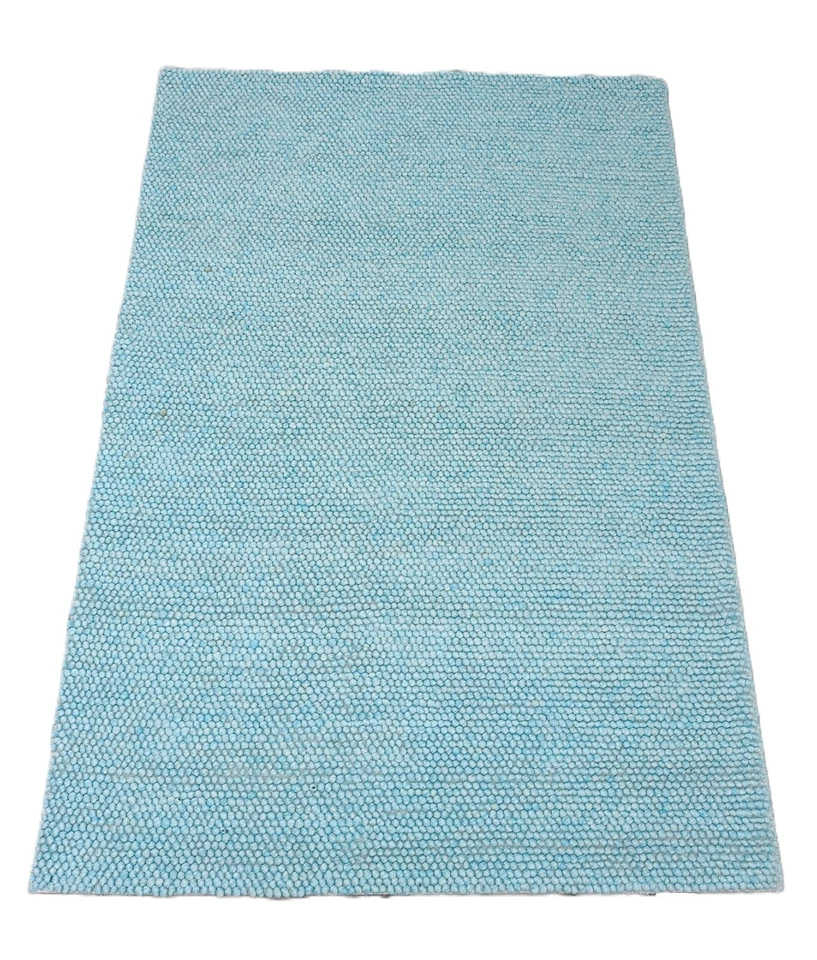 Coastal Charm: 6x9 Aqua Blue Hand Woven Area Rug –Serene Elegance for Your Home - Image 2 of 4