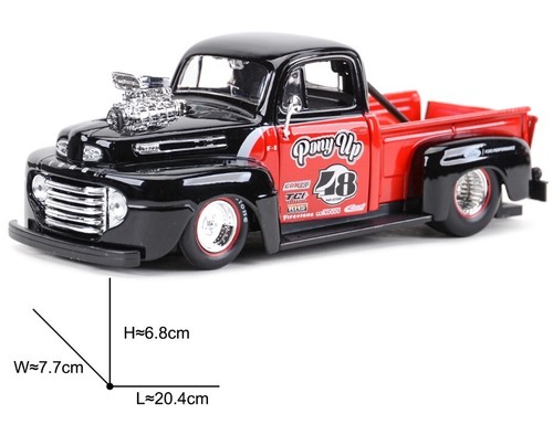 ##AU Maisto 1:24 Design Elite Transport 1948 Ford F-1 & 1967 Mustang +Trailer### - Picture 5 of 6