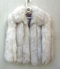 Ladies Genuine Silver Fox Fur Jacket  Small By Rich's Fur Salon