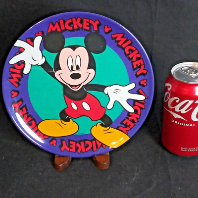 Vtg Mickey Mouse Plate Zak Design Disney MICKEY MOUSE Melamine Kids 8'' AS IS
