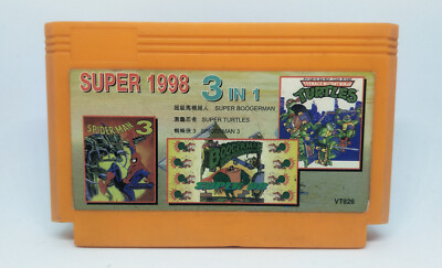 boogerman ninja turtles spider man dendy 8 bit cartridge 
