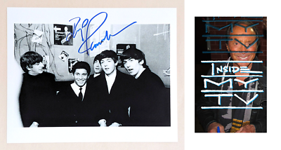 PAUL ANKA SIGNED 8x10 PHOTO w/ The Beatles McCARTNEY Ringo George
