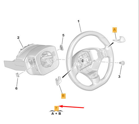 PEUGEOT 3008 MK1 Steering Wheel Moulding Kit 16110754VV NEW  