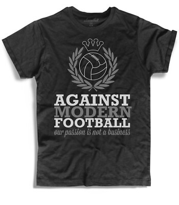 Men's Black No to Modern Football T-Shirt - Against Modern Football Shirt