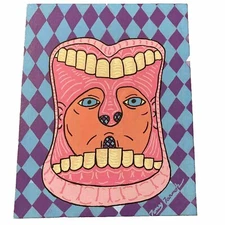 Original Hand Painted Surreal 8x10 Water Based Painting By Tony Tarnok