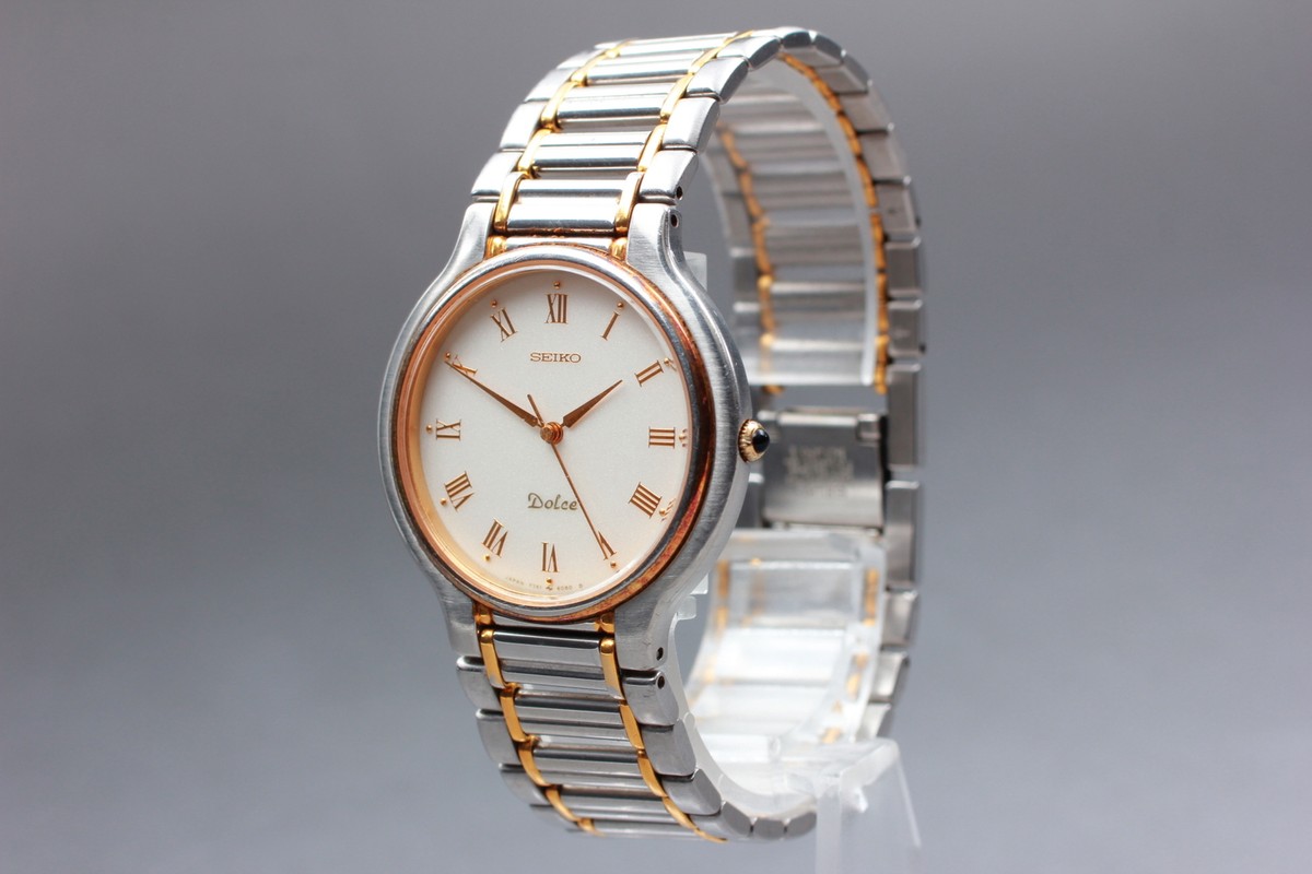 New Battery NEAR MINT Vintage SEIKO DOLCE 7741-6050 Quartz