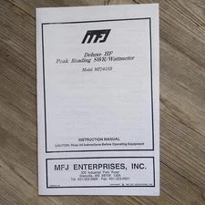 MFJ-815B Deluxe HF Peak Reading SWR/Watt Meter Manual/Schematic