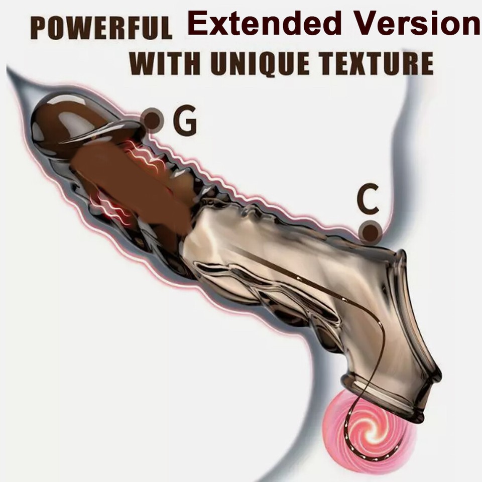 8.27“ Reusable Men Extender EnlargerExtensionPenisSleeveBigger