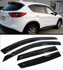 JDM WAVY 3D STYLE SMOKED WINDOW VISOR VENT SHADE FOR 2013-2016 MAZDA CX-5 CX 5