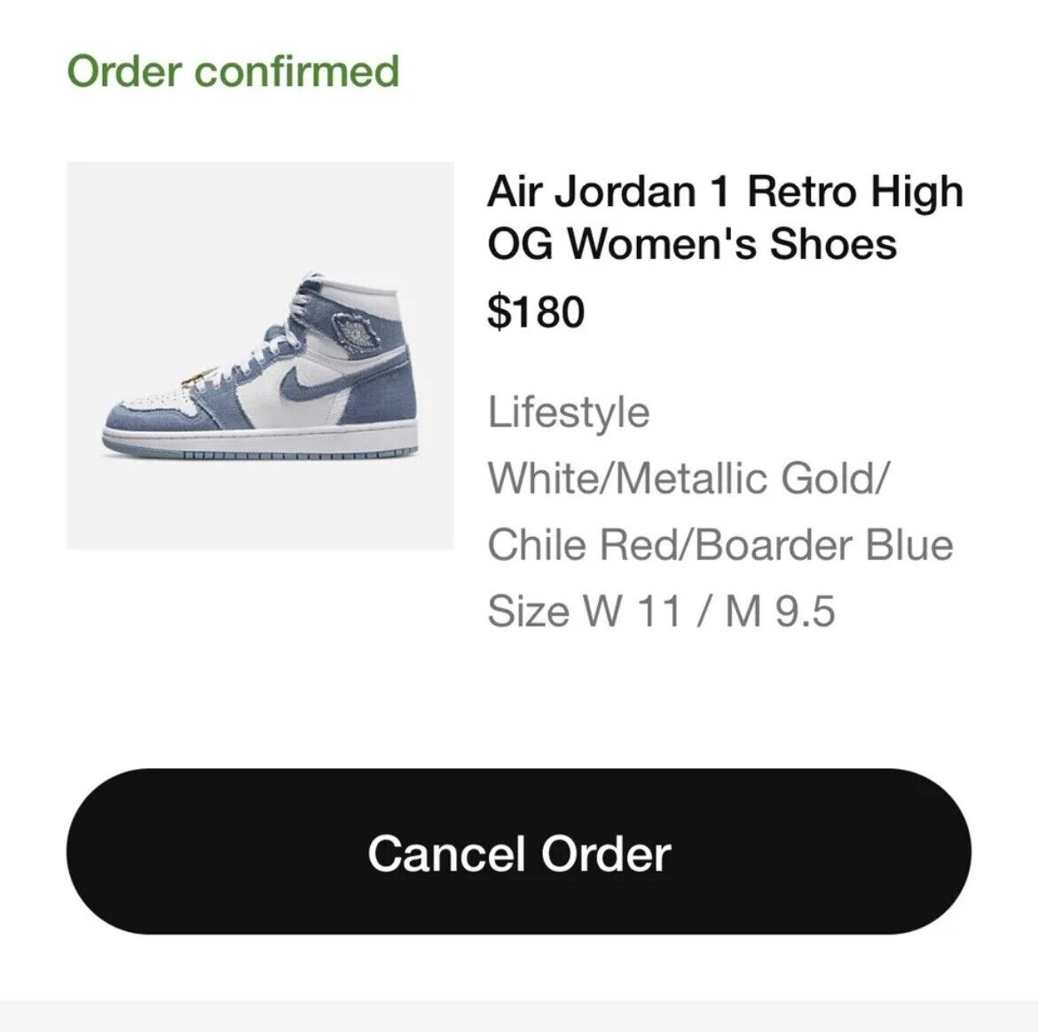 UNRELEASED* Jordan 1 High OG Denim Size W 12 / M 10.5 UNRELEASED* Jordan 1 High OG Denim Size W 12 / M 10.5