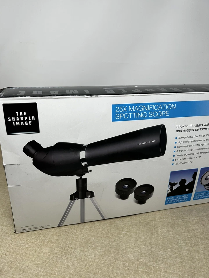 The Sharper Image 25X Magnification Spotting Scope New In Box - Image 3 of 4