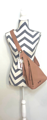 #ad Jessica Simpson Backpack Sling Crossbody Bag Italian Clay Terracotta Purse NWT $50.15
