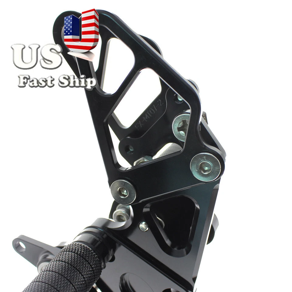 Juegos de estriberas traseras reposapiés para MT-07/FZ07 2013-2017 2014 2015 2016 XSR700 15-18 Foto 3 de 4