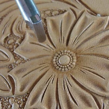 Center Shader Leather Stamp, Stainless Steel Leather Tool, Sheridan Style