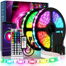 LED Strip Lights 100ft 50ft Music Sync Bluetooth 5050 RGB Room Light with Remote