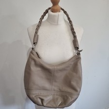 Hotter Shoulder Hobo Plaited Strap Leather Mink Bag Great Condition 