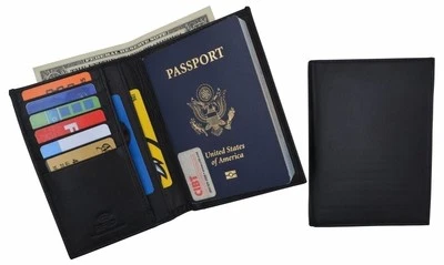MARSHAL RFID Blocking Leather Passport Holder Wallet Cover Case Travel For Men and Women